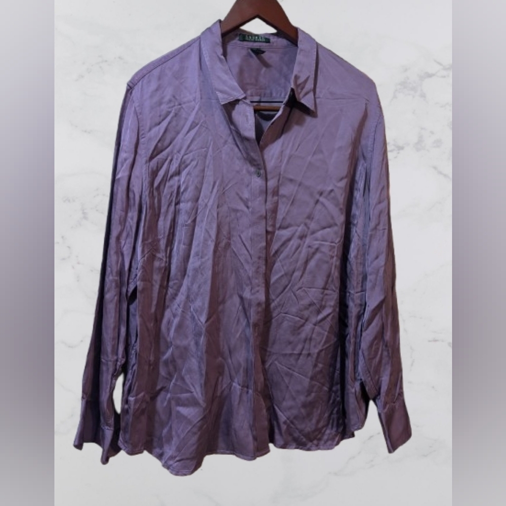 Lauren Ralph Lauren Men's Purple Shirt Button Down